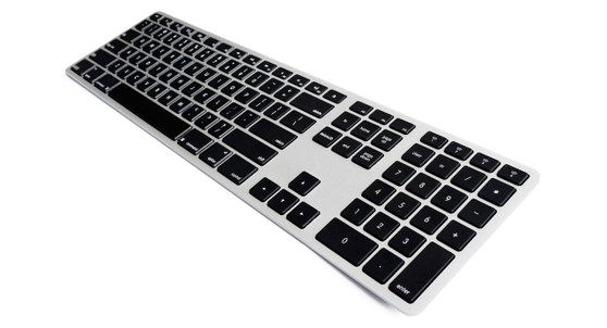 Matias Silver Wireless Aluminium Keyboard, Mac/Win, Backlit (FK418BTLSB)