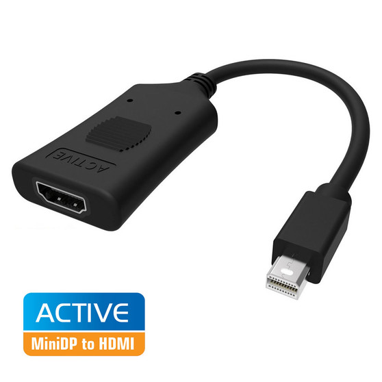 Simplecom Active MiniDP to HDMI Adapter 4K UHD (Thunderbolt and Eyefinity Compatible)