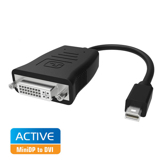 Simplecom Active MiniDP to DVI Adapter 4K UHD (Thunderbolt and Eyefinity Compatible)
