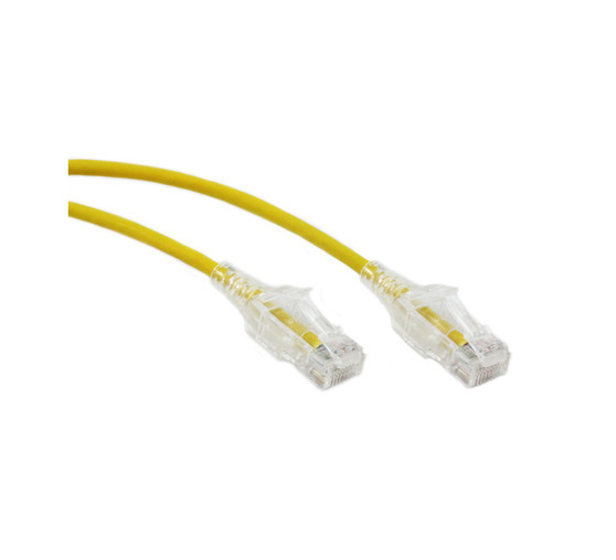 0.25M Slim CAT6 UTP Patch Cable LSZH in Yellow
