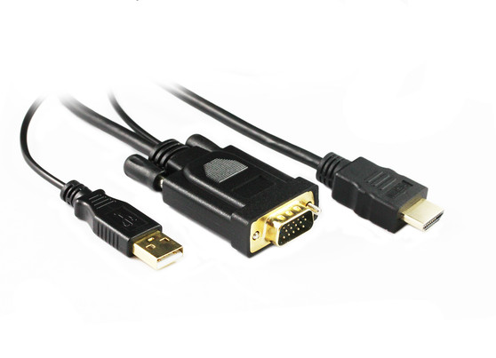 1M HDMI to VGA Round Cable