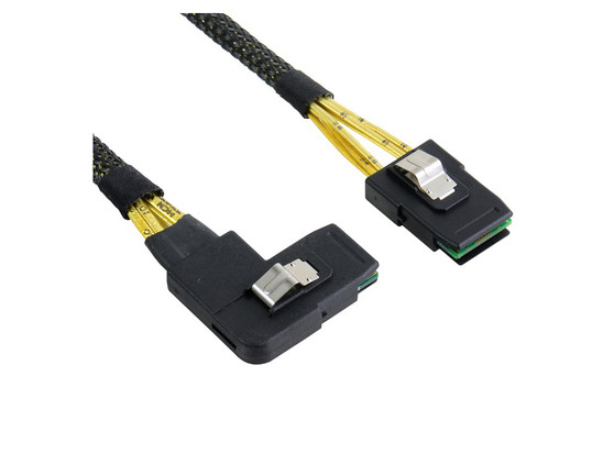 50CM MiniSAS SFF-8087 Straight to Left Angle Cable