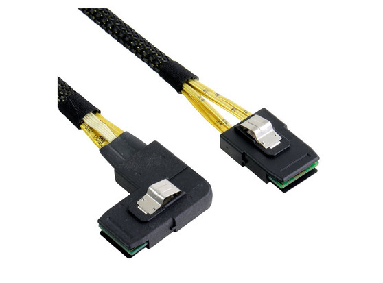 100CM MiniSAS SFF-8087 Straight to Right Angle Cable