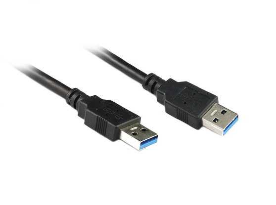 2M USB 3.0 AM/AM Cable in Black