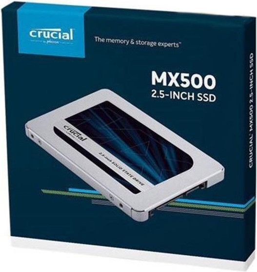 500GB Crucial MX500 2.5' SATA SSD - 3D TLC 560/510 MB/s 90/95K IOPS 7mm w/9.5mm Adapter