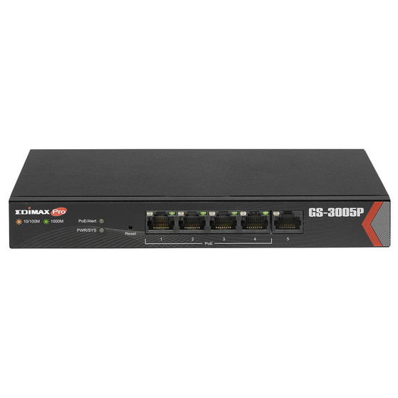 EDIMAX Long Range 5-Port Gigabit Web Managed Switch with 4 PoE+ Ports