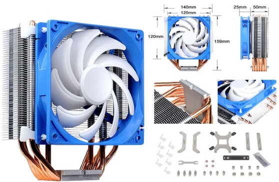 Silverstone AR03 12CM PWM 6 Heatpipe CPU Cooler, Compatible 2011, 2066