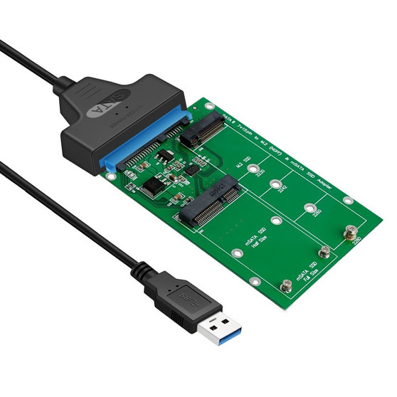 Simplecom SA221 USB 3.0 to mSATA + NGFF M.2 (B Key) SSD 2 in 1 Combo A