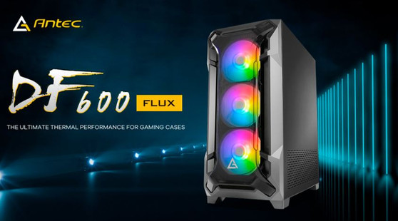 Antec DF600 FLUX High Airflow, ATX, Tempered Glass with 3x ARGB