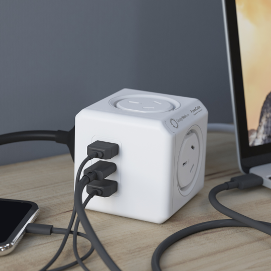 ALLOCACOC POWERCUBE EXTENDED USB WHITE- 2A+1C PD 20W 1.5m CABLE