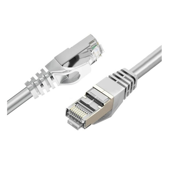 CAT7 10GbE SF/FTP Triple Shielding Ethernet Cable Ivory 3m