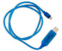 Visible Flowing Micro USB Charging Cable - Blue