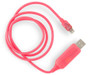 Visible Flowing USB Lightning Charging Cable - Pink
