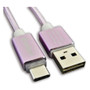 AMBER CU2-L03 USB PURPLE GOLD A MALE TO USB TYPE-C MALE MOBILE FAST CHARGE SYNC