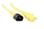 0.5M Yellow IEC C13 to C14 Power Cable