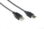 1M USB 2.0 Extension Cable AM-AF Black