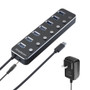 Simplecom CH375PS Aluminium 7 Port USB 3.0 Hub with Individual Switche