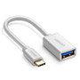 UGreen USB Type-C Male to USB 3.0 Type A Female OTG Cable 15cm - White