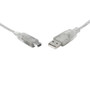 8Ware USB 2.0 Cable 1m A to Mini-USB B Male to Male Transparent