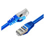 CAT7 10GbE SF/FTP Triple Shielding Ethernet Cable Blue 30cm