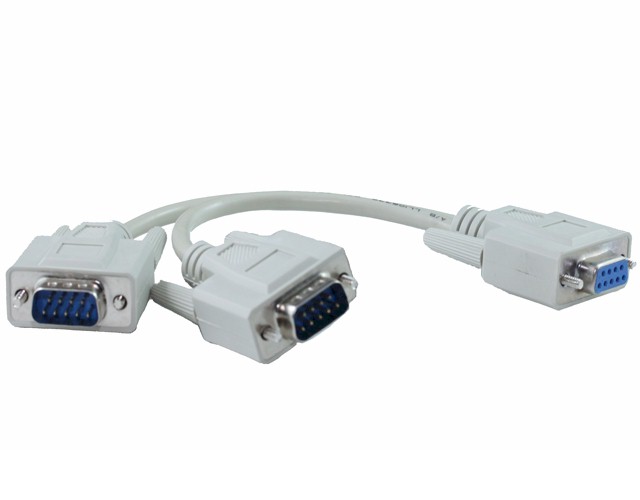 DB9F To 2 X DB9M Splitter Cable - SB Technology