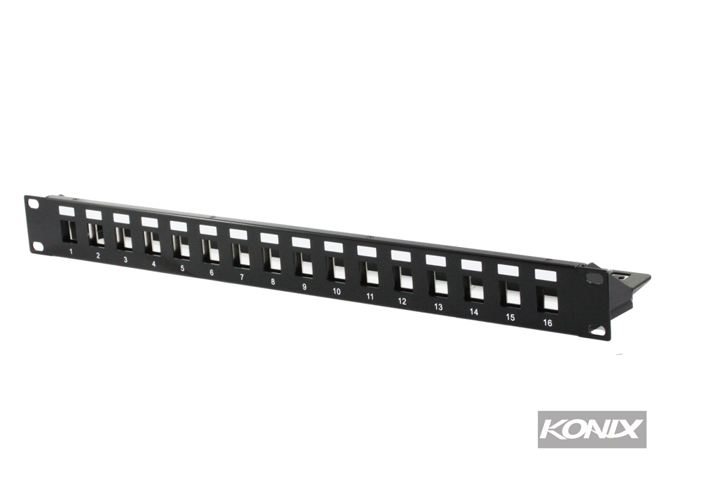16 Port Unloaded Shielded Patch Panel - SB Technology