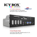 IB-863-A: ICY BOX 5.25" Multi-port Card Reader with USB 3.0 ,USB 2.0 Hub, eSATA ,HD Audio