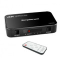 4 Way HDMI 2.0 Switch with Remote 4 In 1 Out Splitter HDCP 2.2 4K @60H