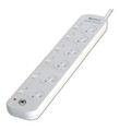 Sansai 6-Way Power Board (661SW) with Individual Switches and Surge