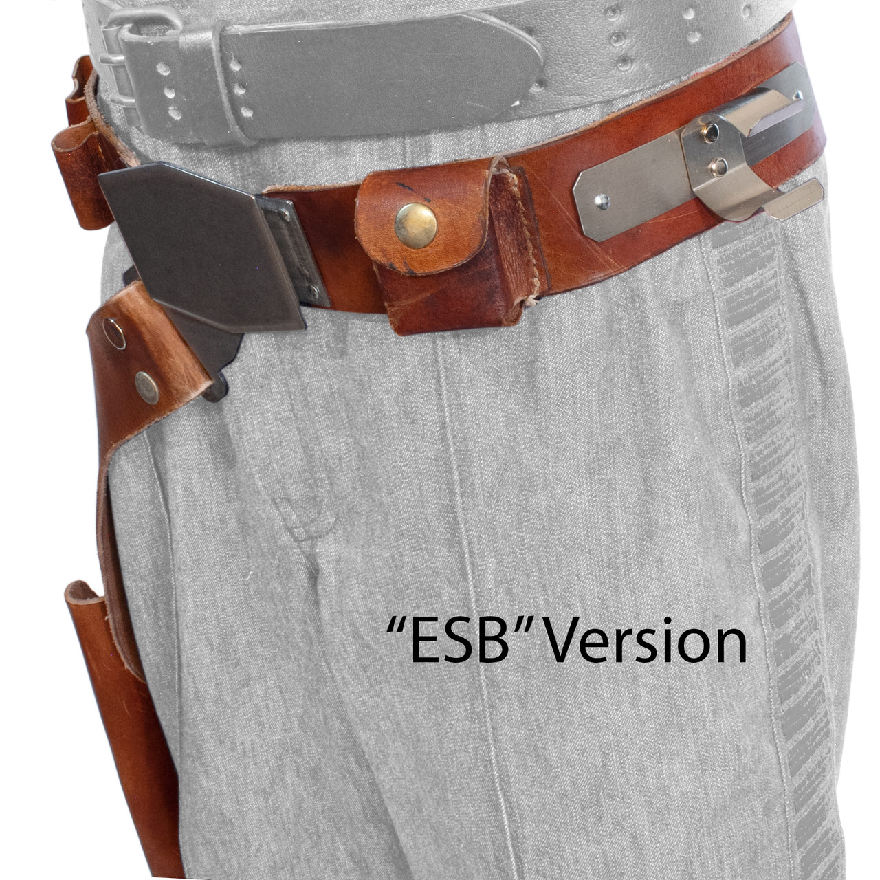 Produktbild von Han Solo Gürtel Mit Holster – PU Leder Cosplay Kostüm Zubehör, Verstellbar, Für Taillen 86–117 Cm, Inkl. Holster, Für Fans & Verkleidungen