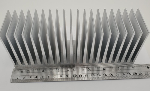 8.000" Wide SERRATED FIN Extruded Aluminum Heatsink