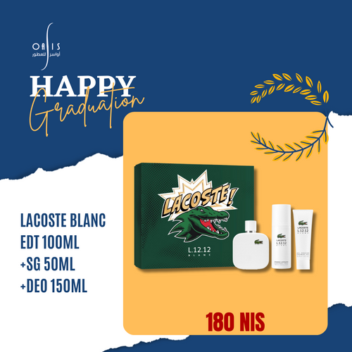 LACOSTE BLANC EDT 100ML+SG 50ML+DEO 150ML