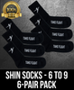 Take Flight Shin Socks - 6-9 (6 Pack)