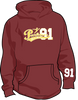 Parkour 91 Hoodie – Burgundy