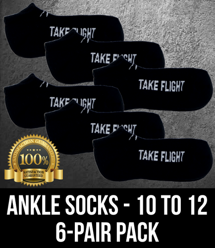 Take Flight Ankle Socks - 10-12 (6 Pack)
