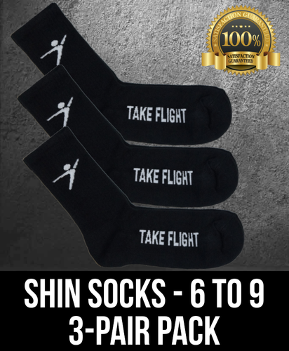 Take Flight Shin Socks - 6-9 (3 Pack)
