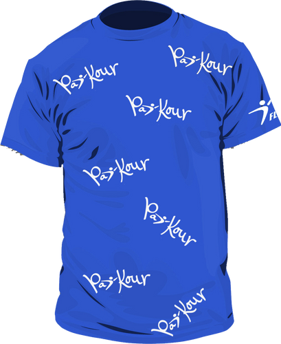 All Over Parkour Tee - Royal Blue