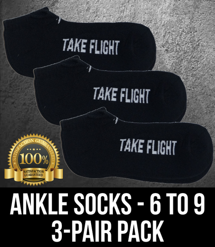 Take Flight Ankle Socks - 6-9 (3 Pack)