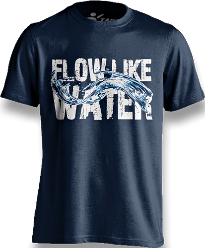 Flow Like Water Tee - Navy