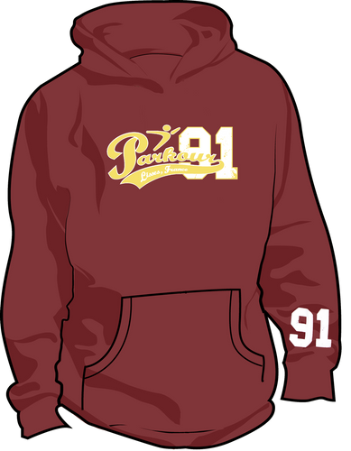 Parkour 91 Hoodie – Burgundy