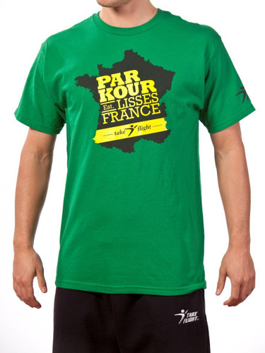 Lisses France Parkour Tee - Green - Medium (Only 1 Available) Lisses France Parkour Tee - Green - Medium (Only 1 Available)