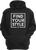 The Find Your Style Hoodie in our black version with a white print. The Find Your Style Hoodie in our black version with a white print.
