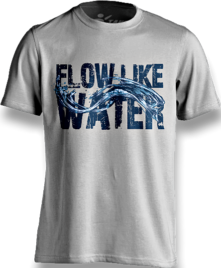 Flow Like Water Tee - Silver
