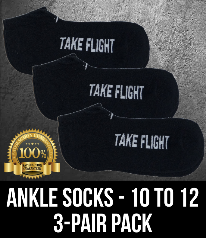 Take Flight Ankle Socks - 10-12 (3 Pack)