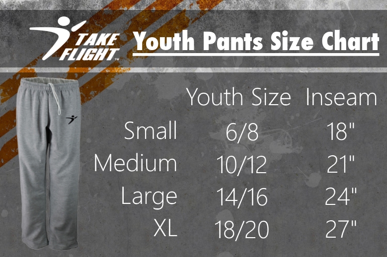 Youth Small Pants Size Chart