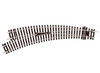 Peco ST-245 Track Code 100 Curved Double Radius, Left Hand Curved Turnout