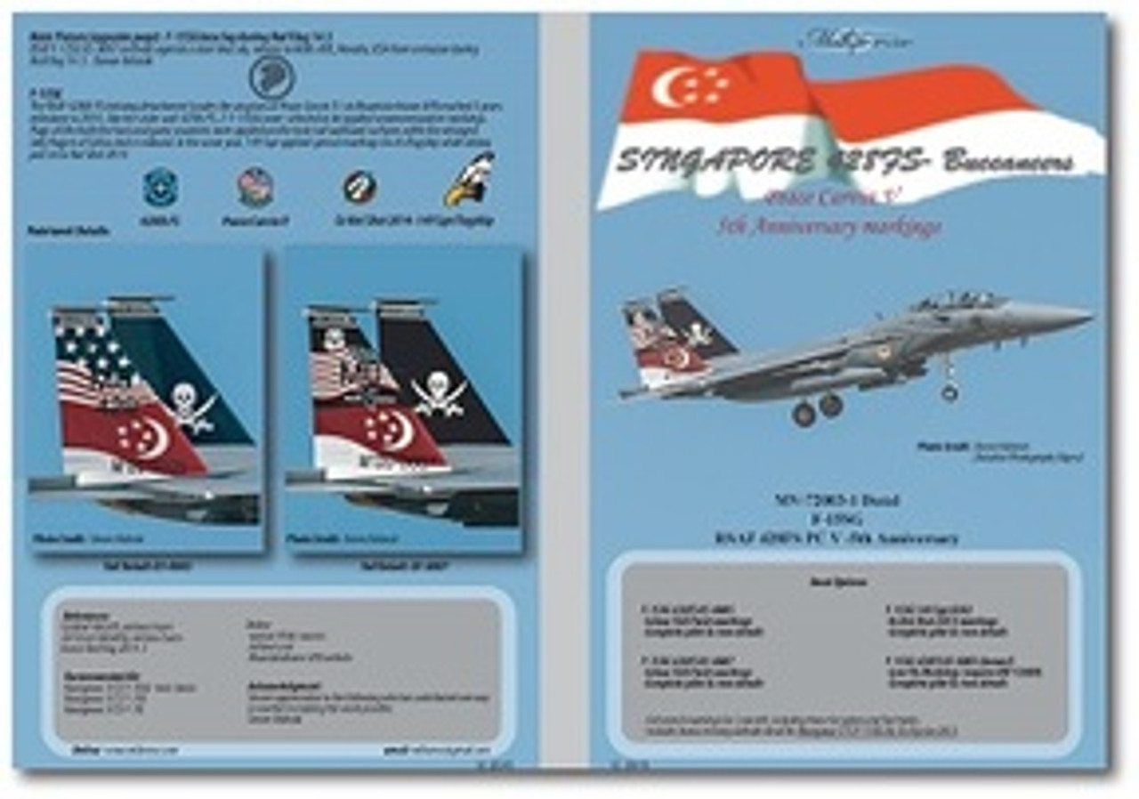 MILIVERSE MV-72003-1 F-15SG RSAF 428FS PC V-5TH ANNIVERSARY 1:72 DECAL (MV-72003-1)