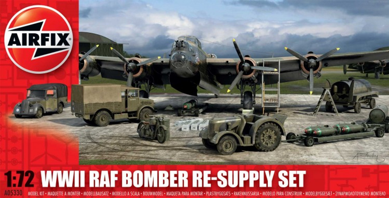 Airfix A05330 WWII RAF Bomber Re-supply Set 1:72 Scale Model Kit