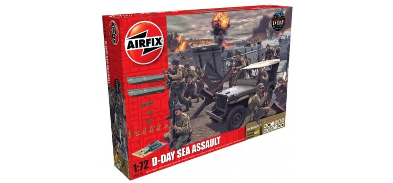 Airfix A50156 D-Day Sea Assault Gift Set 1:72 Scale Model Kit