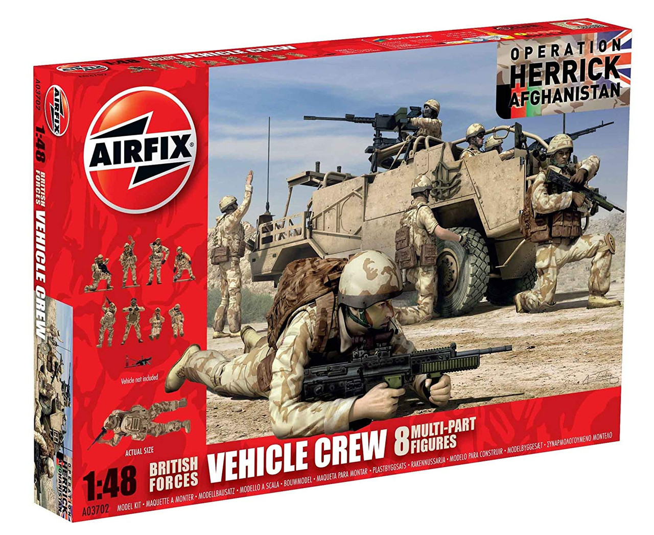 Airfix A03702 British Vehicle Crew 1:48 Scale Model Kit 